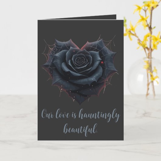 Romantic Gothic And Enigmatic Black Rose Karte (Gelbe Blume)