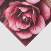 Romantic Gothic Hearts and flowers Tissue Paper Seidenpapier (Ausschnitt)