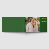 Romantic Green Modern Photo Gästebuch (Voll)