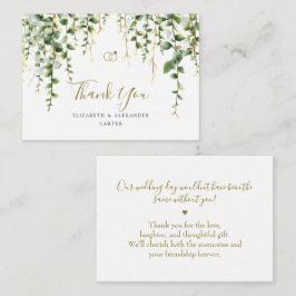 Romantic Greenery Garland Wedding Dankeschön Karte