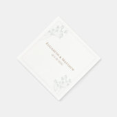 Romantic Greenery Wedding Serviette (Ecke)
