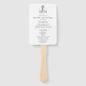 Romantic Hand Drawn Chandelier Wedding Program  Fächer (Vorderseite)