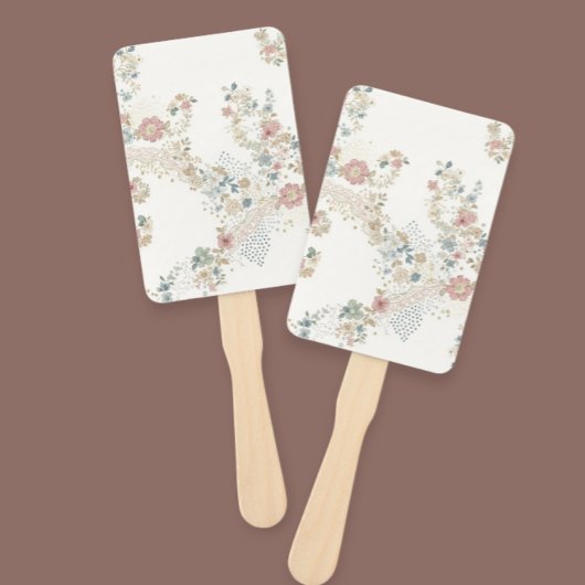 Romantic Hand Fan with Delicate Flowers Fächer