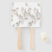 Romantic Hand Fan with Delicate Flowers Fächer (Vorne und Hinten)