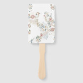 Romantic Hand Fan with Delicate Flowers Fächer (Vorderseite)