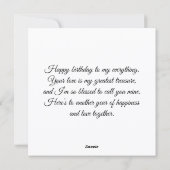 Romantic Happy birthday greeting card Feiertagskarte (Rückseite)