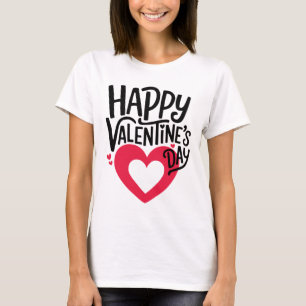 Romantic Happy Valentine's Day T-Shirt for Paares