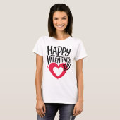 Romantic Happy Valentine's Day T-Shirt for Paares (Vorne ganz)