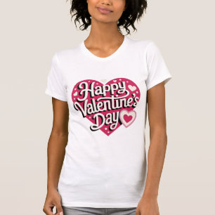Romantic Happy Valentine's Day T-Shirt for Paares
