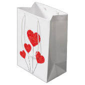 Romantic Heart Balloons Mittlere Geschenktüte (Rückseite Schrägansicht)