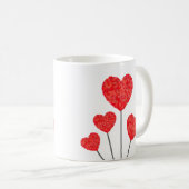 Romantic Heart Balloons Mug Kaffeetasse (VorderseiteRechts)