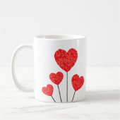 Romantic Heart Balloons Mug Kaffeetasse (Links)