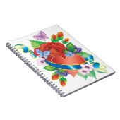 Romantic Heart & Blooms” Notizblock (Rechte Seite)