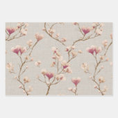 Romantic Heart Blossom Wrapping Paper – Soft  Geschenkpapier Set (Vorderseite 3)