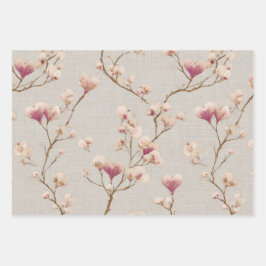 Romantic Heart Blossom Wrapping Paper – Soft  Geschenkpapier Set