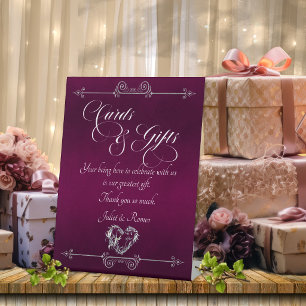 Romantic Heart Cards & Gifts - Pflaume Sockelschild