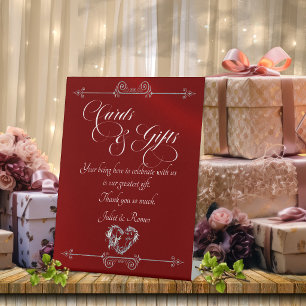 Romantic Heart Cards & Gifts - Rot Sockelschild