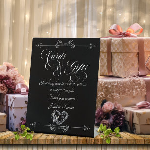 Romantic Heart Cards & Gifts - Schwarz Sockelschild