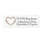 ROMANTIC Heart Classy Wedding Return Address Label (Vorne)