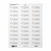 ROMANTIC Heart Classy Wedding Return Address Label (Vorne)
