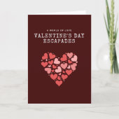 Romantic Heart Collage Valentine Karte (Vorderseite)