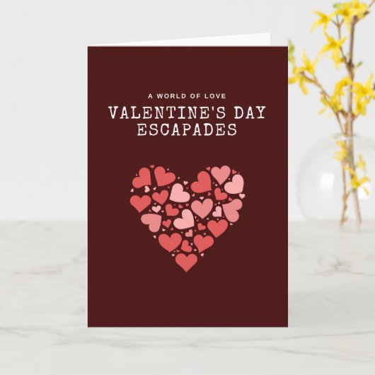 Romantic Heart Collage Valentine Karte (Gelbe Blume)