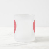 Romantic Heart Customizable White Initials Gift  Mattglastasse (Mittel)