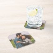 Romantic Heart Frame Custom Couple Photo Untersetzer (Vor Ort)