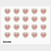 Romantic Heart Infinity Design Herz-Aufkleber (Blatt)