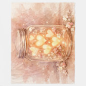 Romantic Heart Jar Throw Blanket Fleecedecke (Vorderseite)