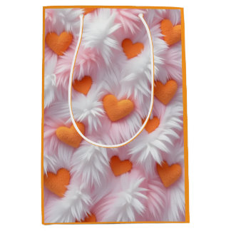 Romantic Heart Pattern Gift Bag Mittlere Geschenktüte