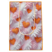 Romantic Heart Pattern Gift Bag Mittlere Geschenktüte (Rückseite)
