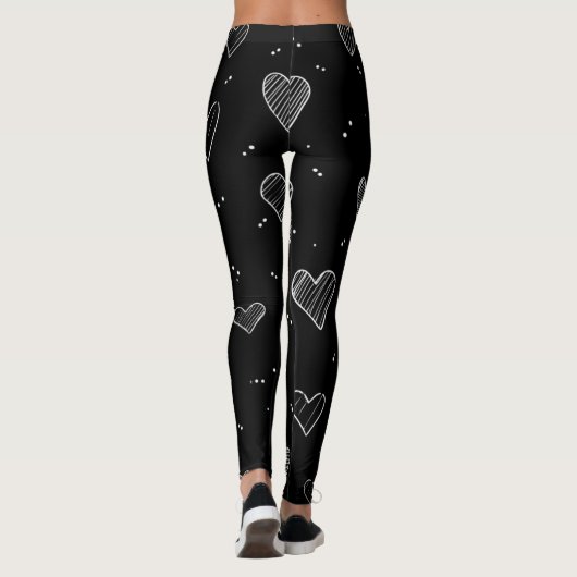 Romantic Heart Pattern Leggings – Perfect Valentin (Rückseite)