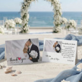 Romantic Heart Wedding Photo Dankeskarte