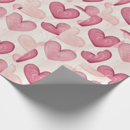 "Romantic Heart Wrapping Paper Geschenkpapier (Ecke)