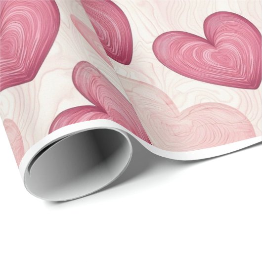 "Romantic Heart Wrapping Paper  Geschenkpapier (Rolleneckpunkt)