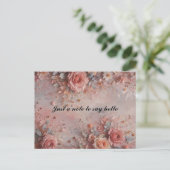 Romantic Hearts and Flowers Postkarte (Stehend Vorderseite)