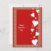Romantic Hearts Boyfriend Custom Valentine Card (Rückseite)