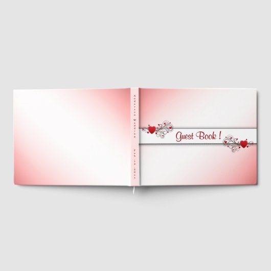 Romantic Hearts Guest Book Gästebuch (Voll)