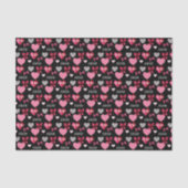Romantic Hearts, Ribbons and XOXO Patterned Seidenpapier (Vorderseite)