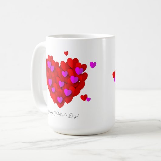 Romantic Hearts Valentine’s cup Kaffeetasse (Vorderseite Links)