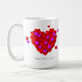 Romantic Hearts Valentine’s cup Kaffeetasse (Links)