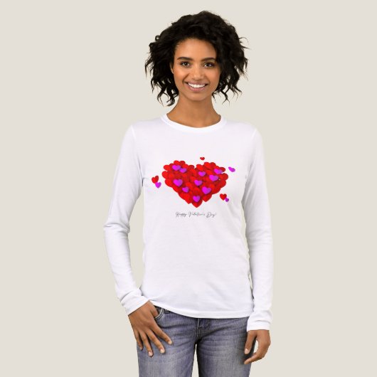 Romantic Hearts Valentine’s Tri-Blend Tee (Vorderseite voll)