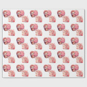 Romantic Hedgehog Valentine's Day Wrapping Paper, Geschenkpapier (Flach)
