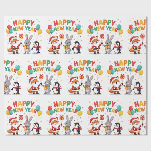 Romantic Holiday Design Wrapping Paper Geschenkpapier (Flach)