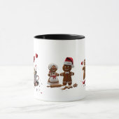 Romantic Hot Cocoa Gingerbread Couple Premium Tasse (Zentrum)