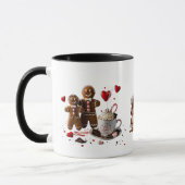 Romantic Hot Cocoa Gingerbread Couple Premium Tasse (Links)