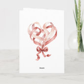 Romantic I Love You Anniversary Pink Red Heart  Karte (Rückseite)