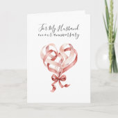 Romantic I Love You Anniversary Pink Red Heart Karte (Vorderseite)