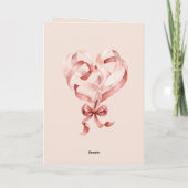 Romantic I Love You Anniversary Pink Red Heart Karte (Rückseite)